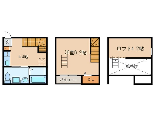 コンフォート鳴海の物件間取画像